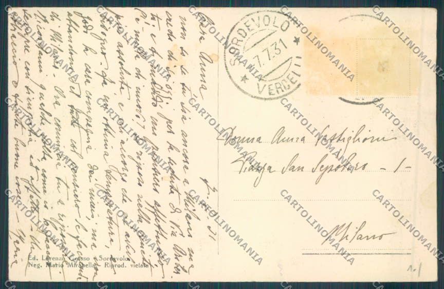 Biella Sordevolo cartolina ZT5870 – retro