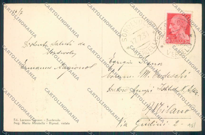 Biella Sordevolo cartolina ZT5876 – retro