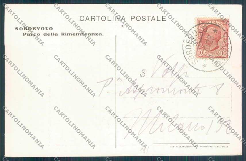 Biella Sordevolo cartolina ZT5877 – retro