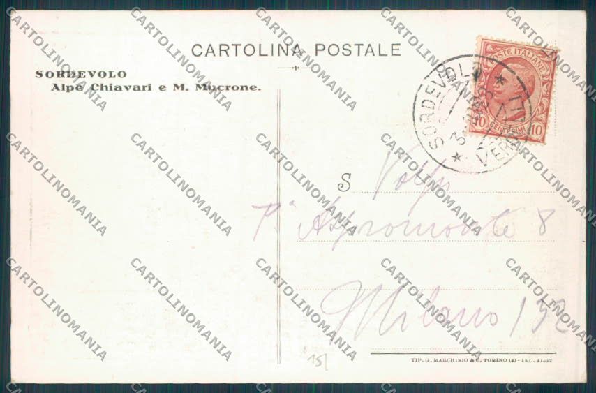 Biella Sordevolo cartolina ZT5880 – retro