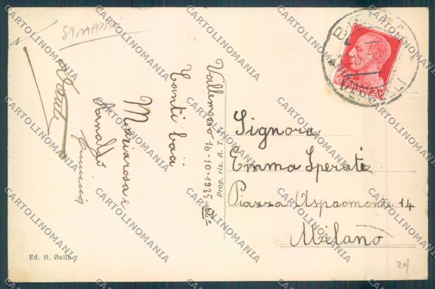Biella Vallemosso STRAPPINI cartolina ZT5902 – retro