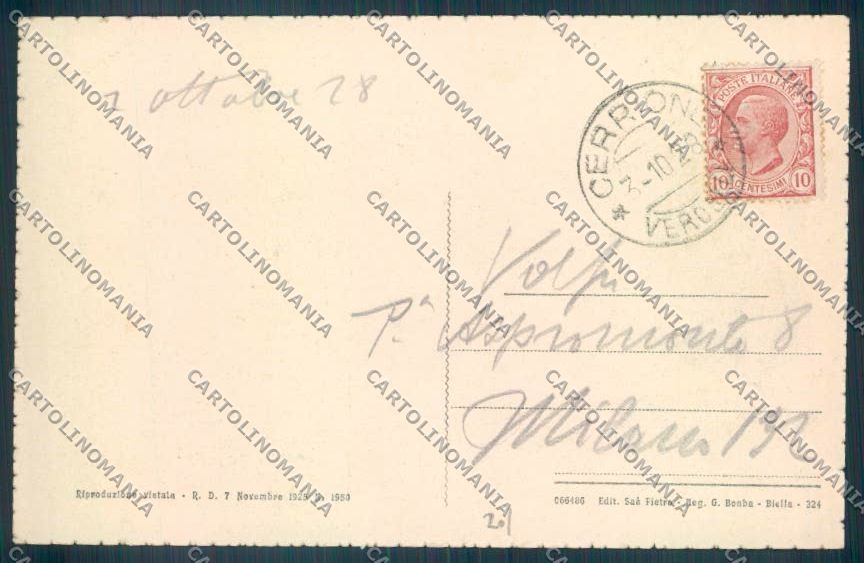 Biella Cerione cartolina ZT5945 – retro
