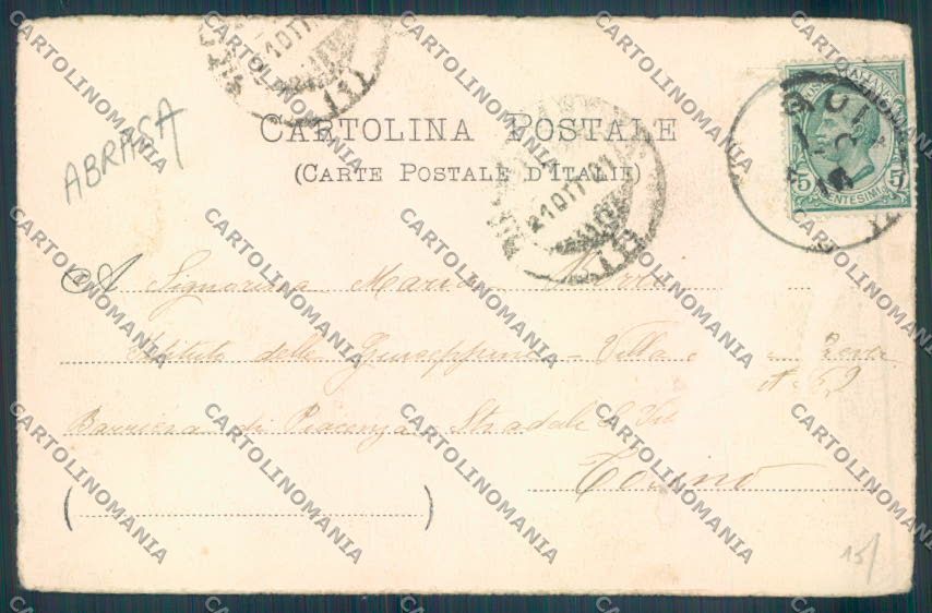 Biella Città ABRASA cartolina ZT6005 – retro