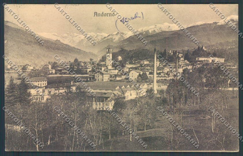 Biella Andorno PIEGA RIFILATA cartolina ZT6056 – fronte