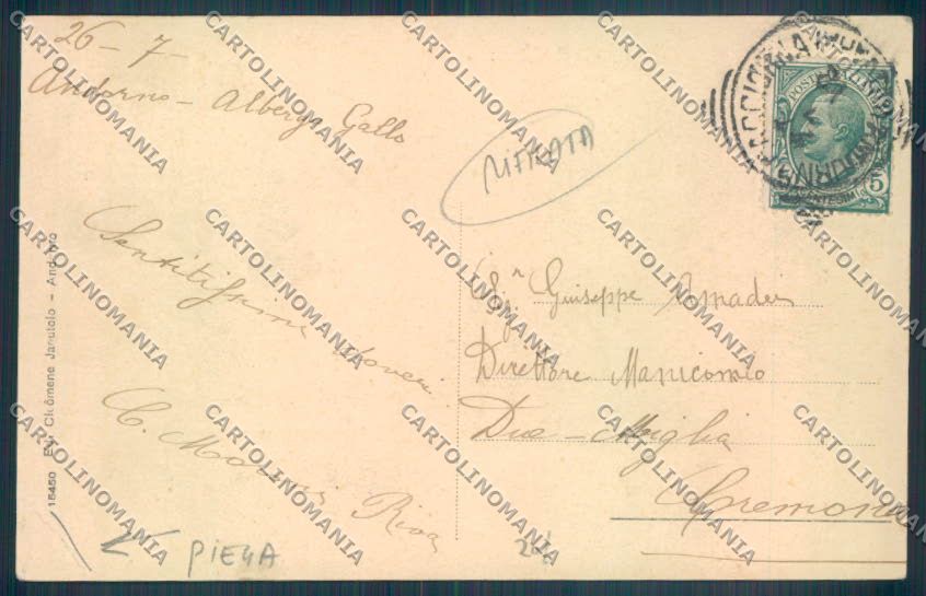 Biella Andorno PIEGA RIFILATA cartolina ZT6056 – retro