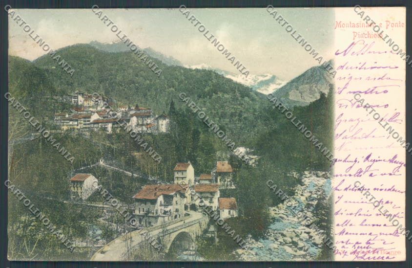 Biella Montasinaro Ponte Pinchiolo cartolina ZT6060 – fronte
