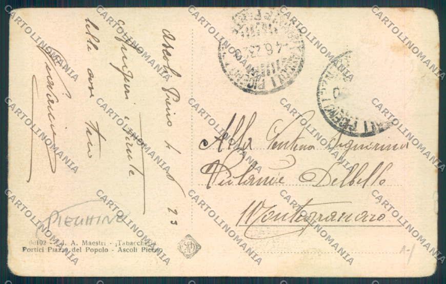 Ascoli Piceno Città PIEGHINE cartolina ZT6080 – retro