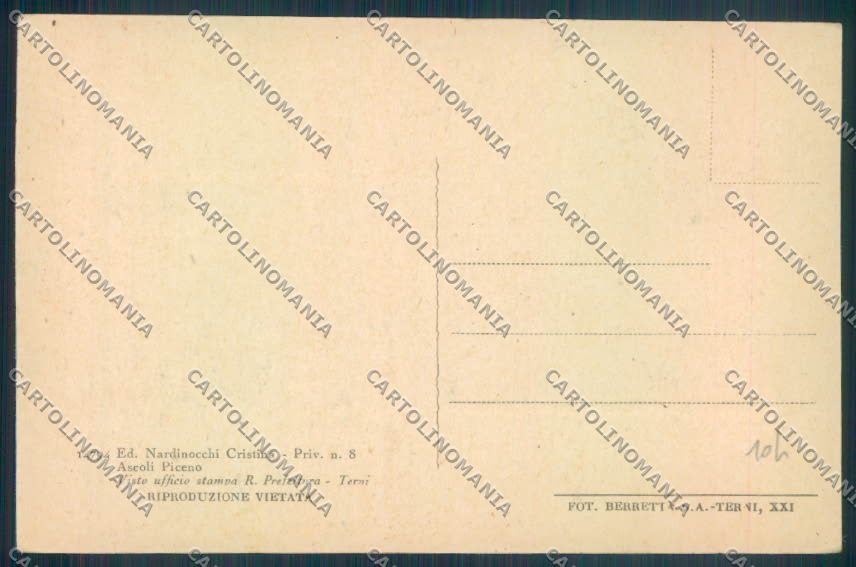 Ascoli Piceno Città Poste cartolina ZT6085 – retro