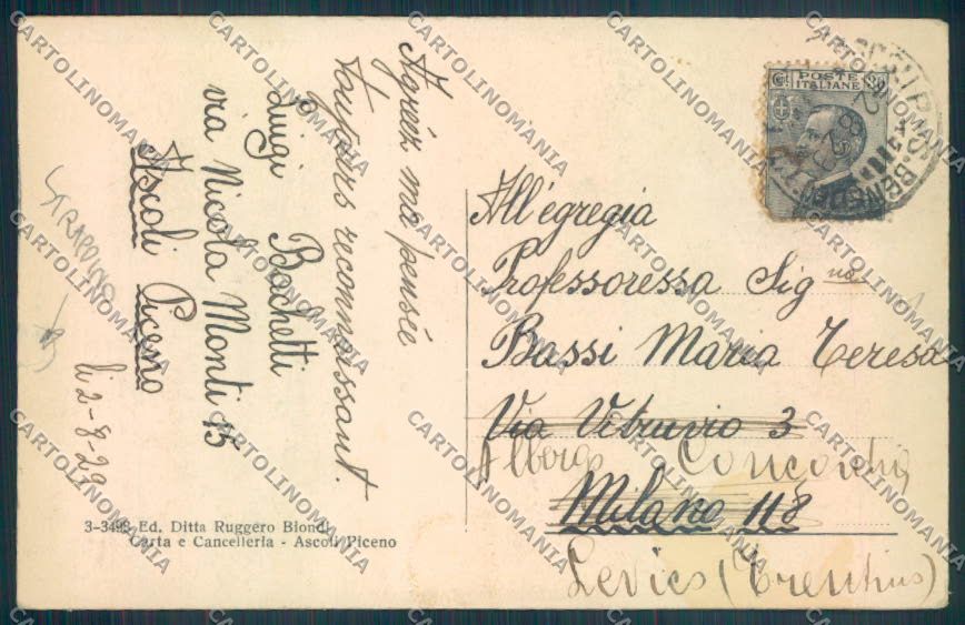 Ascoli Piceno Città cartolina ZT6093 – retro