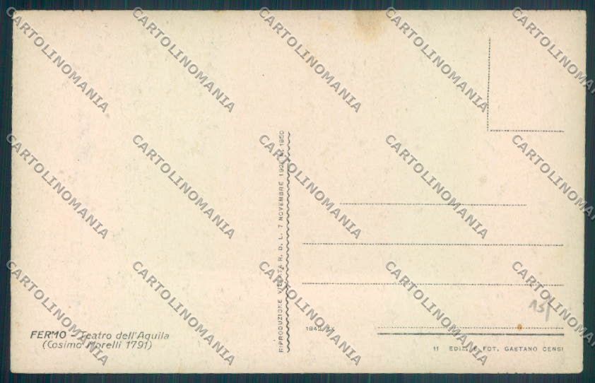 Ascoli Piceno Fermo Teatro cartolina ZT6128 – retro