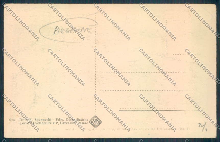 Pesaro Città Poste PIEGHINE cartolina ZT6198 – retro