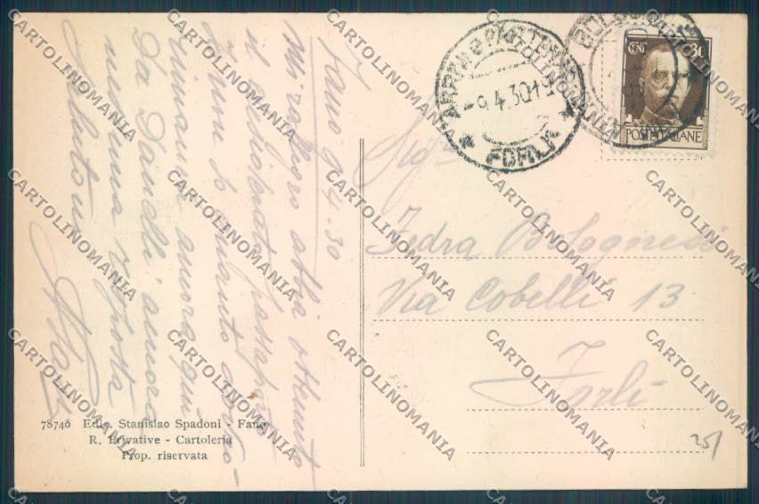 Pesaro Fano cartolina ZT6213 – retro