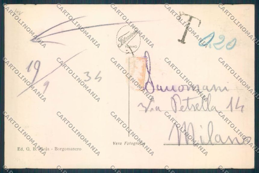 Novara Borgomanero Foto cartolina ZT6237 – retro