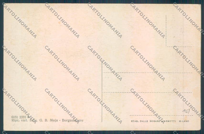 Novara Borgomanero Vergamo Monte Rosa cartolina ZT6244 – retro