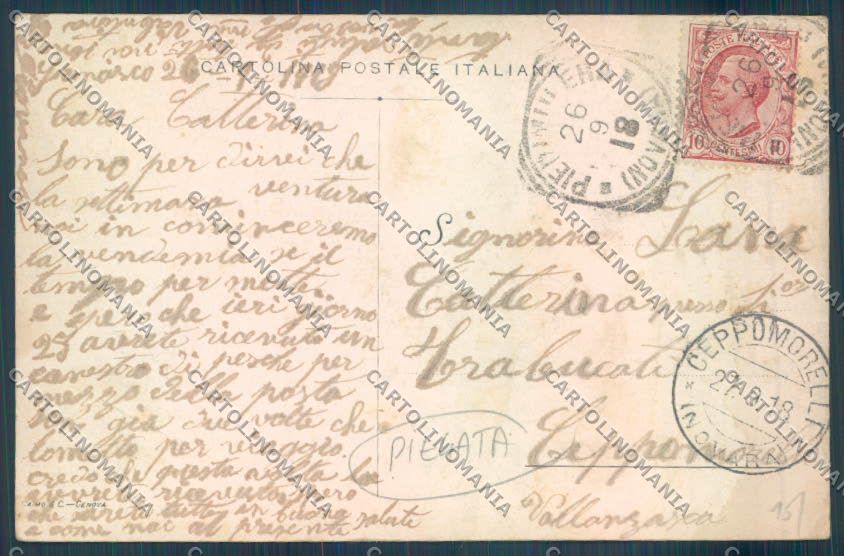 Novara Rumianca PIEGATA cartolina ZT6333 – retro