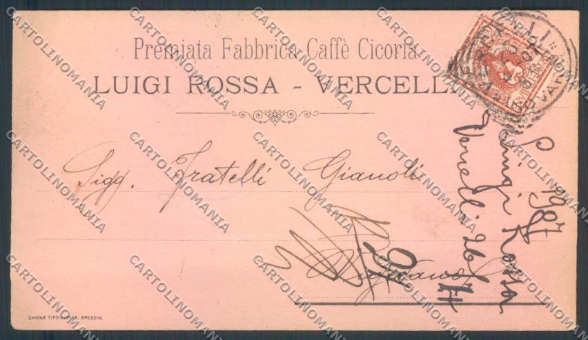 Vercelli Città Callè Commerciale PIEGA cartolina ZT6462 – fronte