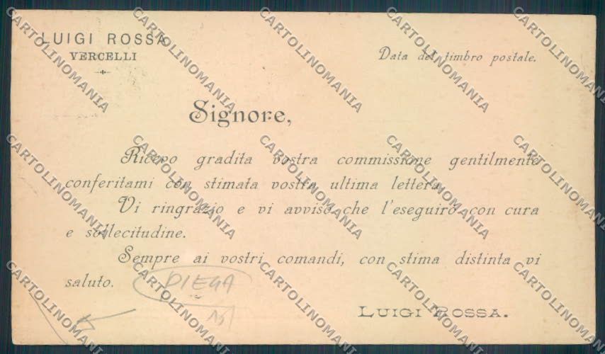 Vercelli Città Callè Commerciale PIEGA cartolina ZT6462 – retro