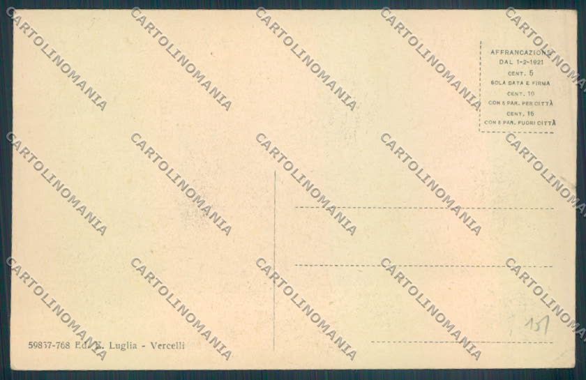 Vercelli Città STRAPPINO cartolina ZT6466 – retro
