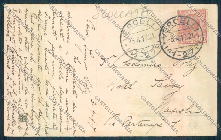 Vercelli Città SCOLLATA cartolina ZT6473 – retro