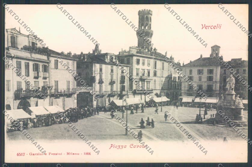 Vercelli Città Mercato cartolina ZT6496 – fronte