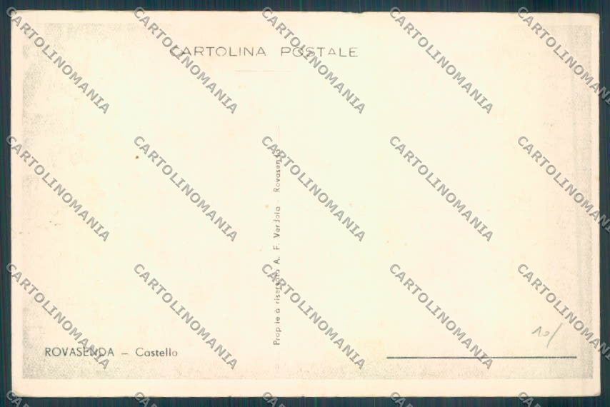 Vercelli Rovasenda cartolina ZT6526 – retro