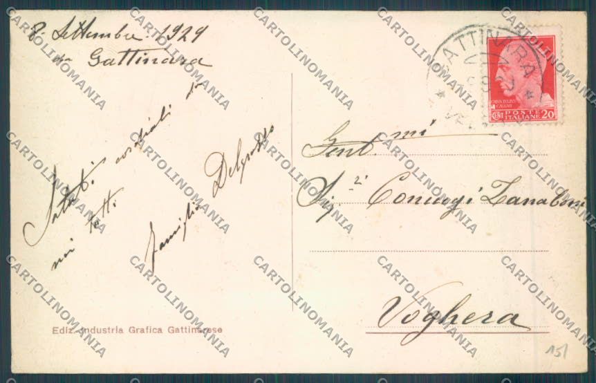 Vercelli Gattinara cartolina ZT6527 – retro