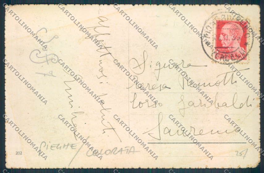 Vercelli Moncrivello PIEGHE ACQUARELLATA cartolina ZT6529 – retro