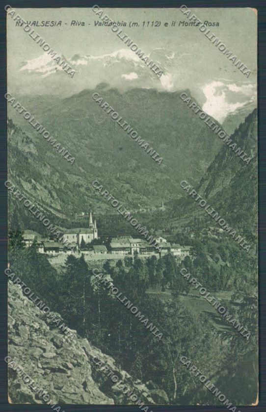 Vercelli Riva Monte Rosa cartolina ZT6543 – fronte