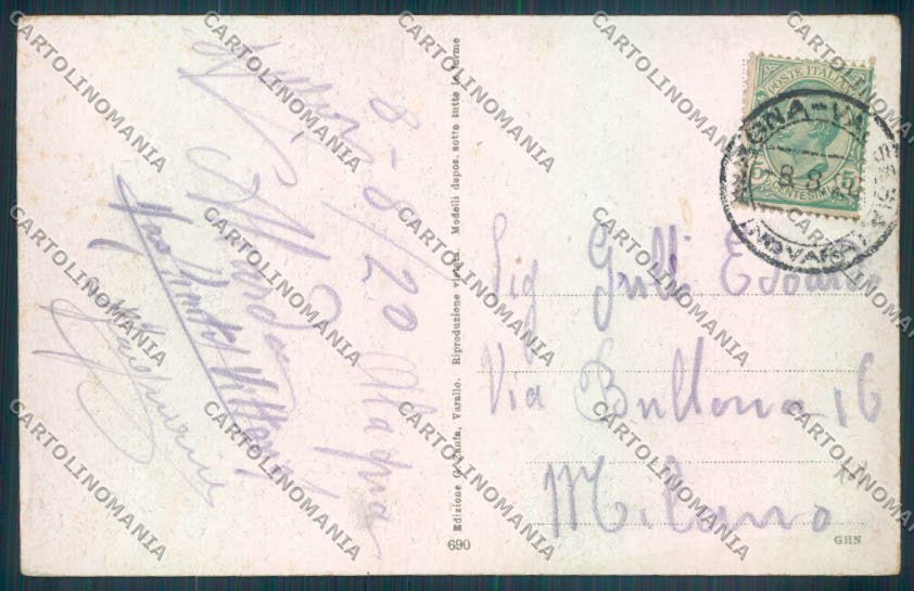 Vercelli Riva Monte Rosa cartolina ZT6543 – retro