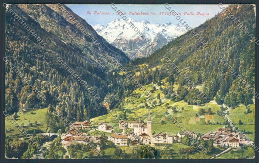 Vercelli Riva Monte Rosa cartolina ZT6545 – fronte
