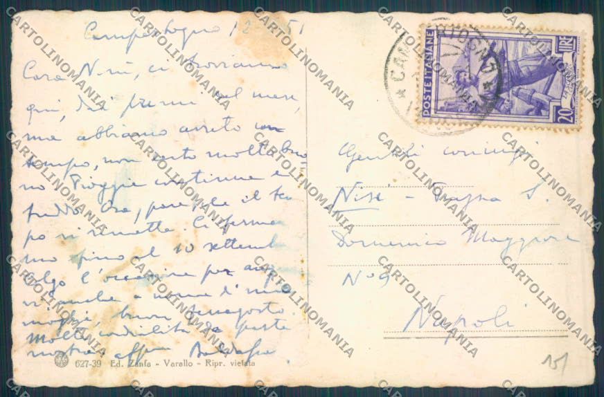 Vercelli Campertogno cartolina ZT6596 – retro