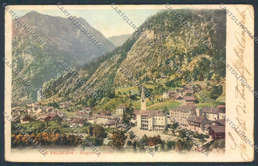 Vercelli Alagna PIEGHE cartolina ZT6615 – fronte