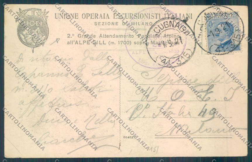 Vercelli Alpe Bill Monte Rosa Macugnaga cartolina ZT6616 – retro