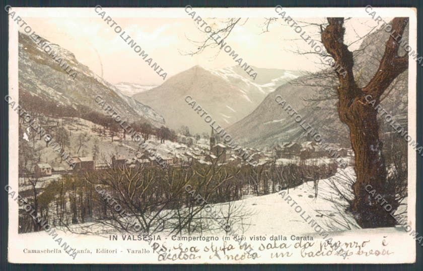Vercelli Campertogno SCOLLATA cartolina ZT6618 – fronte