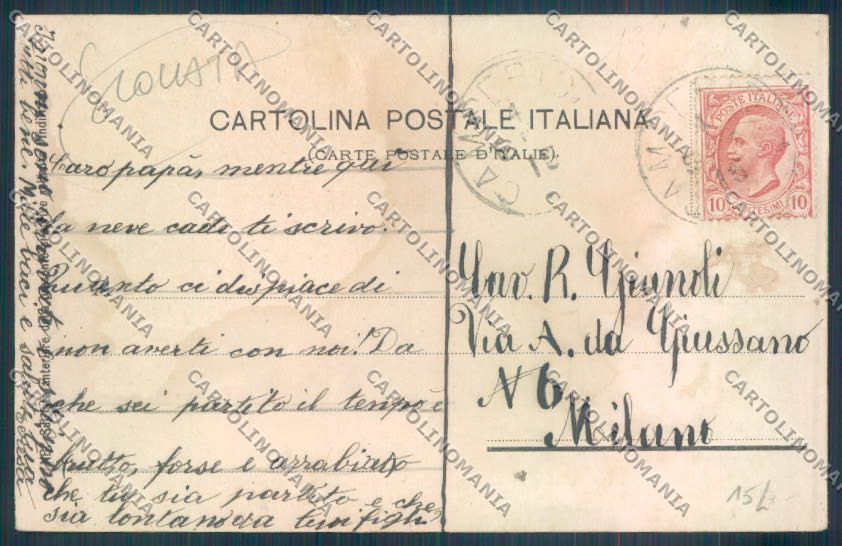 Vercelli Campertogno SCOLLATA cartolina ZT6618 – retro