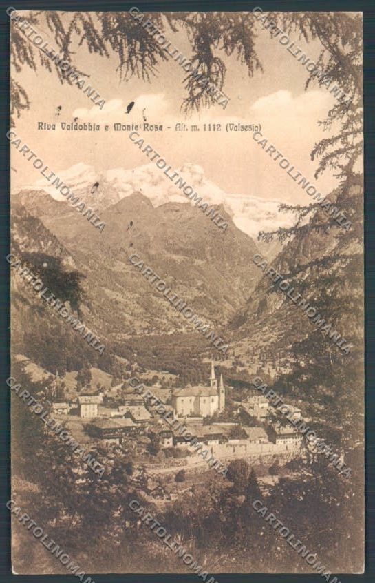 Vercelli Riva Monte Rosa cartolina ZT6633 – fronte