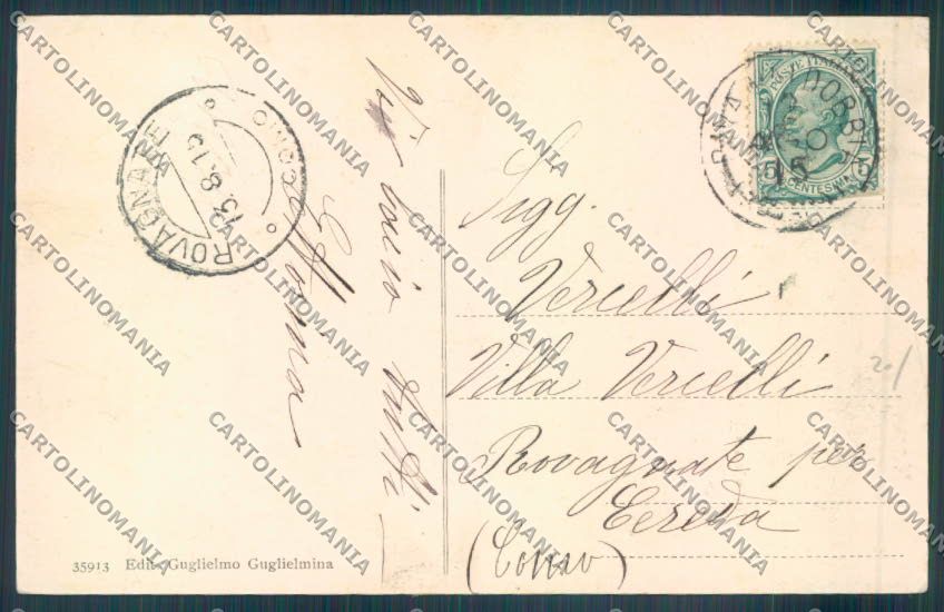 Vercelli Riva Monte Rosa cartolina ZT6633 – retro