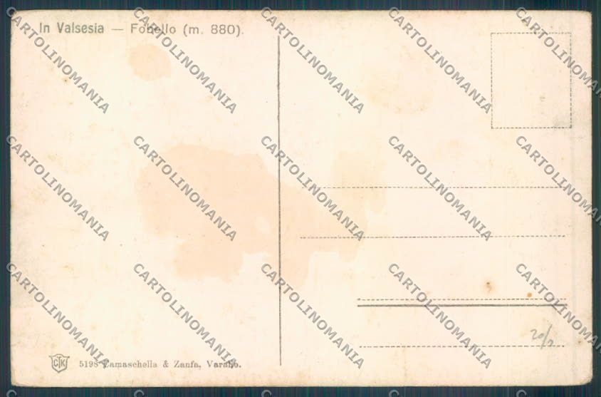 Vercelli Fobello cartolina ZT6635 – retro