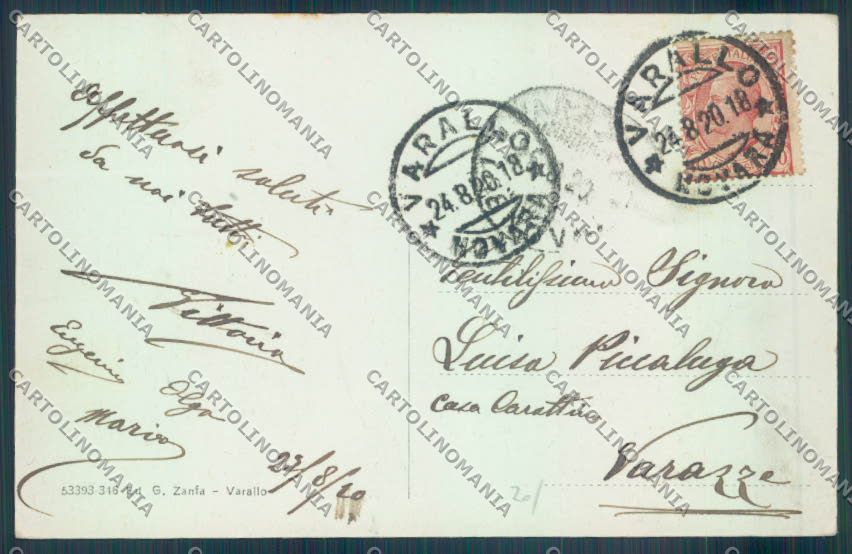 Vercelli Colle d'Olen Laghetto Cimalegna cartolina ZT6645 – retro