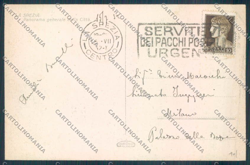 La Spezia Città PIEGHINA cartolina ZT6666 – retro
