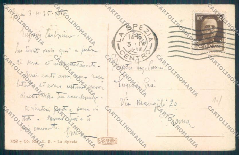 La Spezia Città cartolina ZT6757 – retro