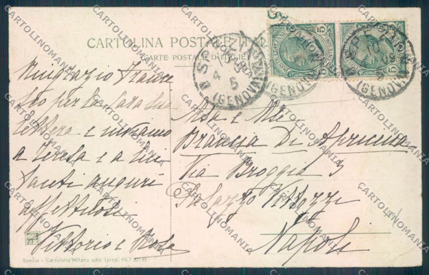 La Spezia Città PIEGA cartolina ZT6759 – retro