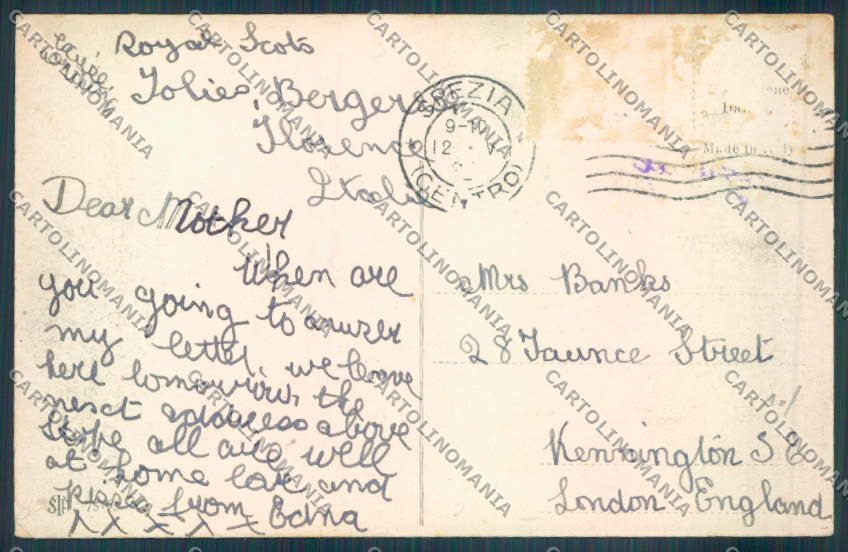 La Spezia Città Caserma Fanteria cartolina ZT6772 – retro