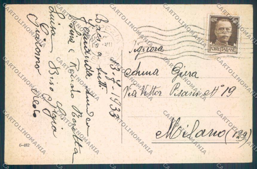 La Spezia Città STRAPPINO cartolina ZT6816 – retro