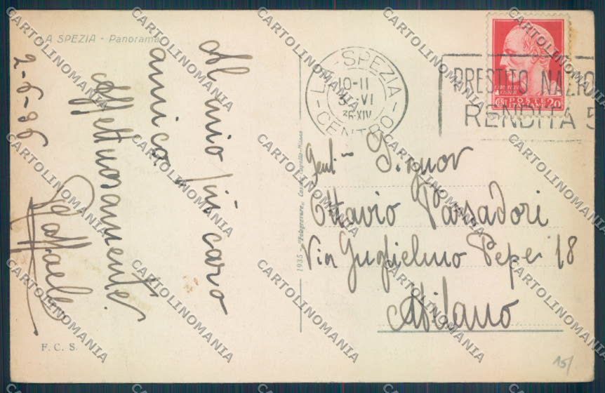 La Spezia Città cartolina ZT6856 – retro