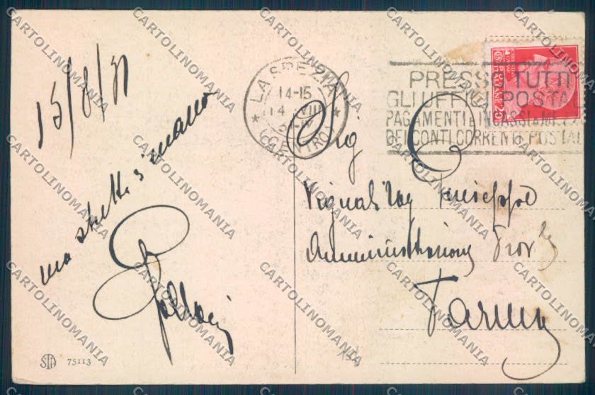 La Spezia Città Caserma Marina cartolina ZT6896 – retro