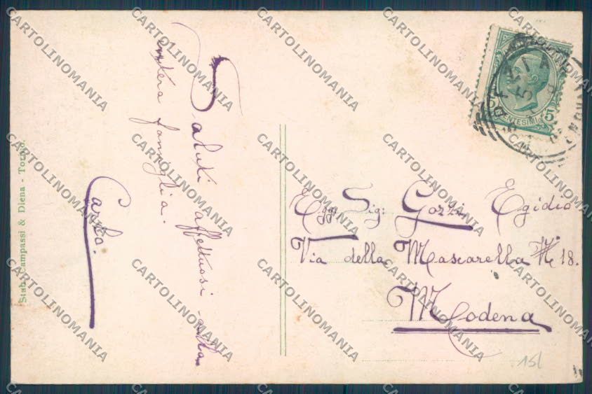 La Spezia Città PIEGATA cartolina ZT6991 – retro