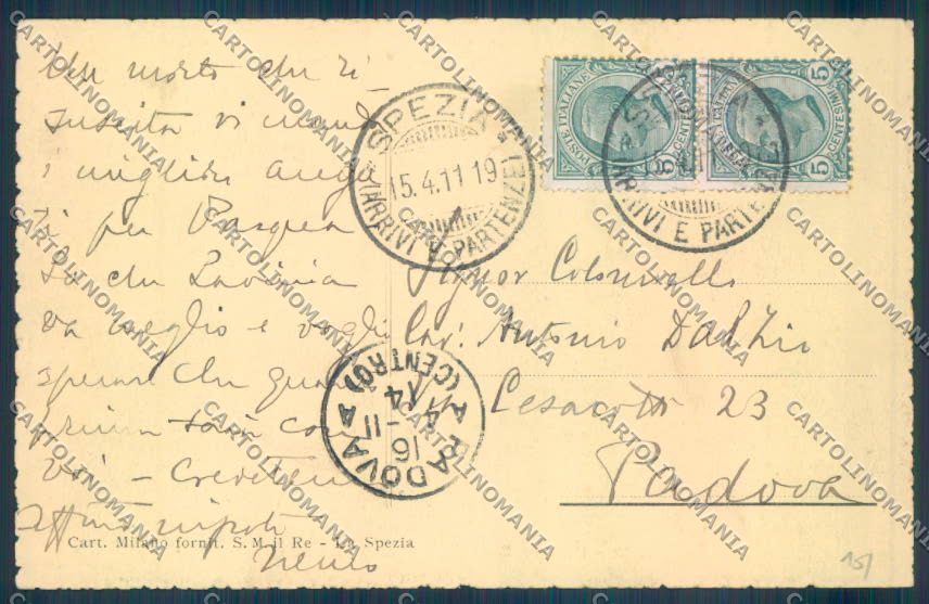 La Spezia Città Caserma Marina cartolina ZT6997 – retro