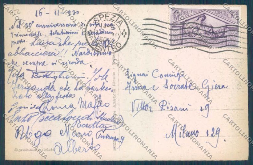 La Spezia Città cartolina ZT7043 – retro