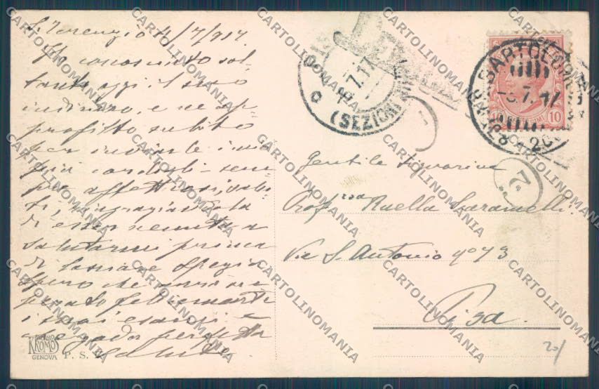 La Spezia Città PIEGA cartolina ZT7070 – retro